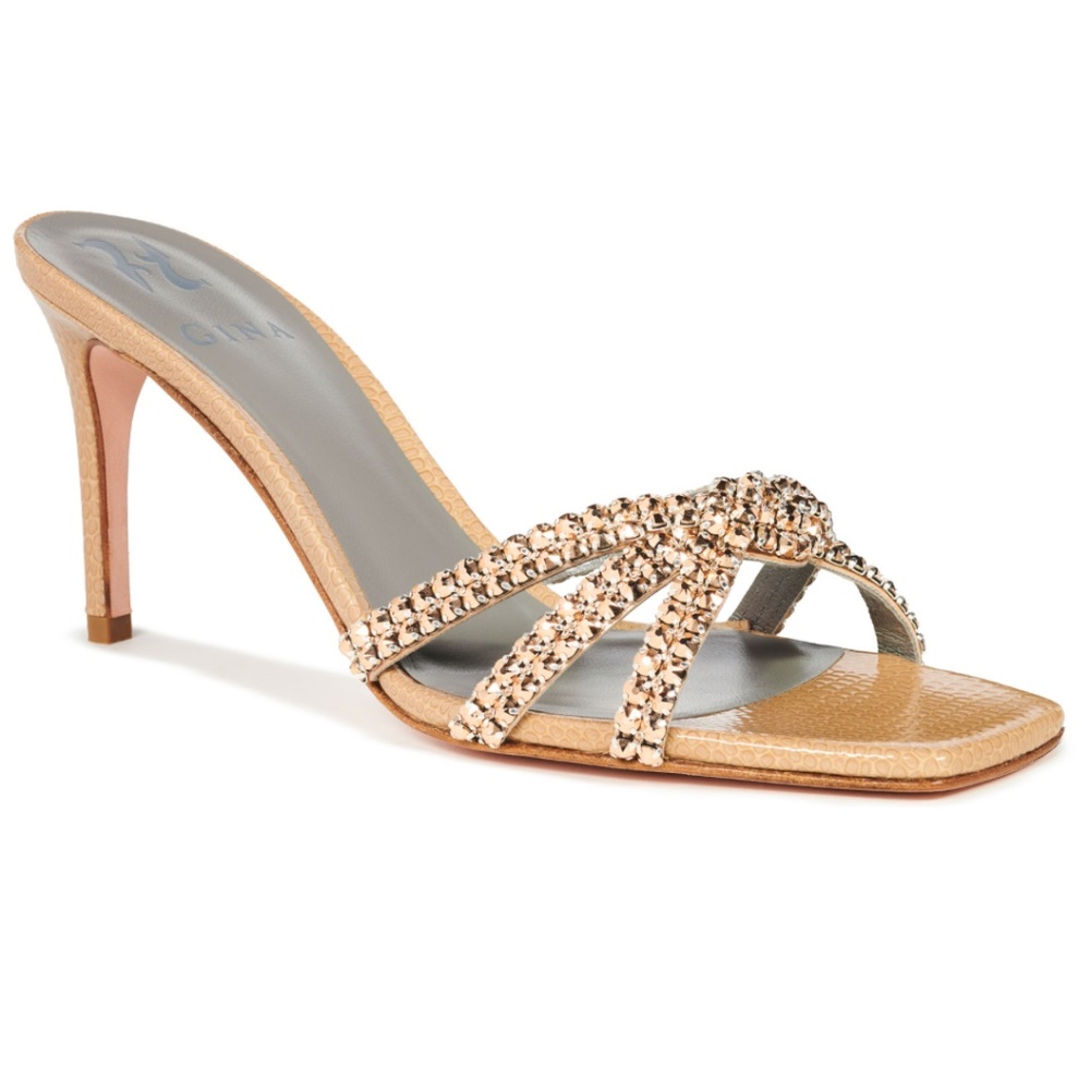 Gina Nocturn Mink Key West Swarovski® Crystal High Heel Stiletto Sandals